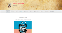 Desktop Screenshot of mirzashriners.com