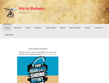 Tablet Screenshot of mirzashriners.com